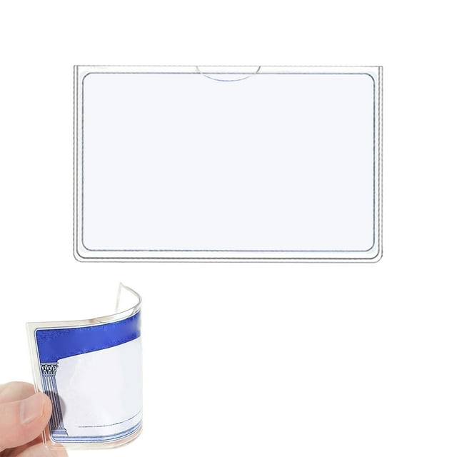 Clear Protective Card Holder for Everyday - Transparent Wallet Slot for Credit Cards Driver's License and Insurance ID Cards - Durable Craft Stationery Accessory