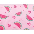 thumbnail image 3 of Beezizac Cotton Pajama for Girls - Pink Watermelon & Heart Long Sleeve Set 2-Piece for Kids Sleepover PJ Size 10, 3 of 7