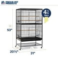 thumbnail image 4 of Prevue Pet – Grande cage de vol en fer forgé, noire, 4 of 8
