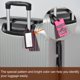 thumbnail image 5 of Equipaje Etiqueta, PVC Identificador Tarjeta Soporte Etiqueta, Disculpe Yo, No Tu Bolsa Patrón Viaje Bolso Etiqueta con Ajustable Correa para Equipaje Maleta, Rosa 2 Paquete, 5 of 5