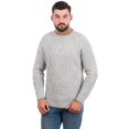 thumbnail image 4 of SAOL Aran 100% Wool Fisherman Cable Knit Irish Sweater for Men Traditional Crew Neck Pullover Made in Ireland, 4 of 5
