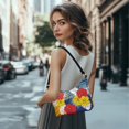 thumbnail image 3 of Eheartsgir Zipper Closure Underarm Shoulder Bag for Shopping, Tropical Hibiscus Large Capacity Crescent Handbag PU Leather Shoulder Bags for Women, 3 of 8