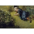 thumbnail image 2 of Millais, John Everett 18x14 Gold Ornate Wood Framed with Double Matting Museum Art Print Titled - Garden Slumber, 2 of 4