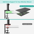 thumbnail image 2 of TEMOGU-Monitor Mount Reinforcement Plate for Thin, Glass, and Other Fragile Table Tops, with Most Monitor Bracket Grommet C Clamp Installation (CGRP-B), Black, 2 of 4