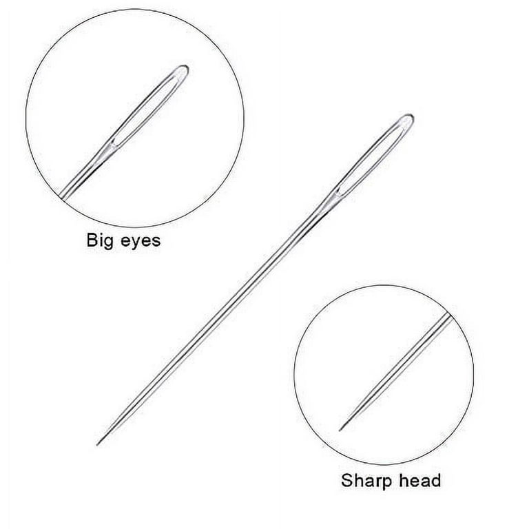 Large Eye Sewing Needles Sewing Sharp Needles Leather Needle - Temu