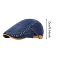 thumbnail image 3 of Men's Herringbone Flat Newsboy Hat Classic Newsboy Cap Trendy Flat Cap for Outdoor Daily Use, 3 of 3
