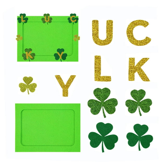 Apmemiss Clearance St. Patrick's Day Photo Booth Props Kit, St Patricks Day Decorations Irish Shamrock Selfie Props with Photo Frame for Saint Patricks Day Decor Favors Supplies