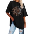 thumbnail image 1 of Mode Femmes Col Rond Chemise à Manches Longues Manches Courtes Imprimé Amour T-Shirt Mode Automne, 1 of 5