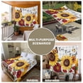 thumbnail image 6 of Sunflower Gray Check Large Tapestry for Bedroom Wall Hanging Tapestry, Farmhouse Flowers Butterfly Ceiling Backdrop Tapestries Poster Blanket Wall Decor for Teens Room Living Room Dorm 85" x 90", 6 of 8