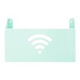 thumbnail image 1 of fashionhome Router Holder Storage Box Wall Mounted Wall Mounted Router Holder Remote Control Magazine Organizer Plastic Wire Cord Rack, Green, 1 of 9