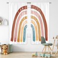thumbnail image 2 of Kids Rainbow Curtains 42Wx63H Inch Rod Pocket Cute Boho Inspirational Quotes Bedroom Decor for Baby Girls Children Lovely Colorful Positive Words Art Printed Living Room Window Drapes 2 Panel, 2 of 5