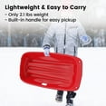 thumbnail image 5 of 36 Inch Red Snow Sled for Kids & Adults, High-Speed Downhill Toboggan with Pull Rope & Handles, for Winter Sports, 5 of 9