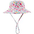 thumbnail image 1 of Chapeau de Soleil pour Fille Tout-Petit Chapeau de Plage Respirant Chapeau à Sangle de Menton Réglable 50+UPF, 1 of 7