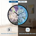 thumbnail image 5 of Voice Activated Clock with Glow Light 12 Inch Large Silent Wall Clock Battery Operated for Home Decor A Cluster Of Lilac Flowers, 5 of 8