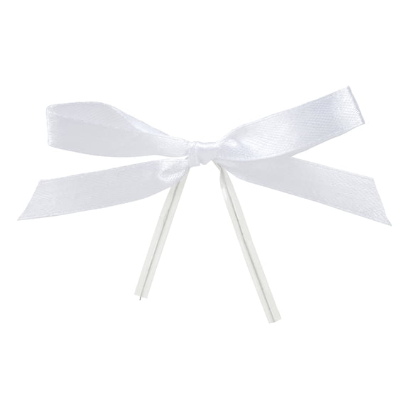 12 Packs: 12 ct. (144 total) White Bow Twist Ties by Makery