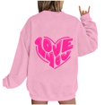 thumbnail image 4 of Xixinqiwan Plus Size Tops for Women,Womens Casual Crewneck Tops Long Sleeve Shirt Pullovers Spring Fashion Clothes Trendy Outfits, 4 of 4