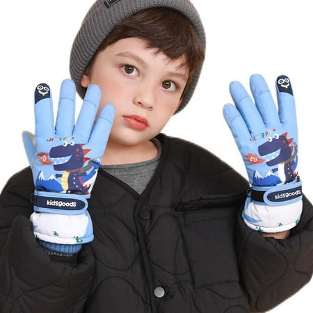 

Fovolat Kids Ski Gloves Thermal Ski Gloves For Kids Non Slip Winter Gloves Windproof Cold Weather Ski Gloves for 6-12 Boys & Girls improved