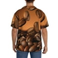 thumbnail image 3 of Vsdgher Coffee Beans Men's Cuban Shirt, Hawaiian Shirts, Business Casual Button Down Shirts, Short Sleeve Shirt-Large, 3 of 5