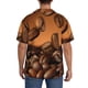 thumbnail image 3 of Fotbe Coffee Beans Camisa Estampada de Manga Corta para Hombre, Casual de Verano, Estilo Playero, Sin Arrugas-XX-Large, 3 of 5