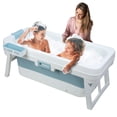 thumbnail image 2 of WETLA 51 inch Foldable Bathtub, Portable Bathtub for Adult Kids, Large Collapsible Tub with Flip-up Handle, 2 of 8