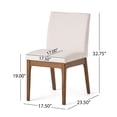 thumbnail image 3 of Harper & Bright Designs Modern Wood Dining Set for 4, 5 Pieces RectangularTable Set with 4 Upholstered Chairs for Dining Room Kitchen, Light beige,Walnut, 3 of 19