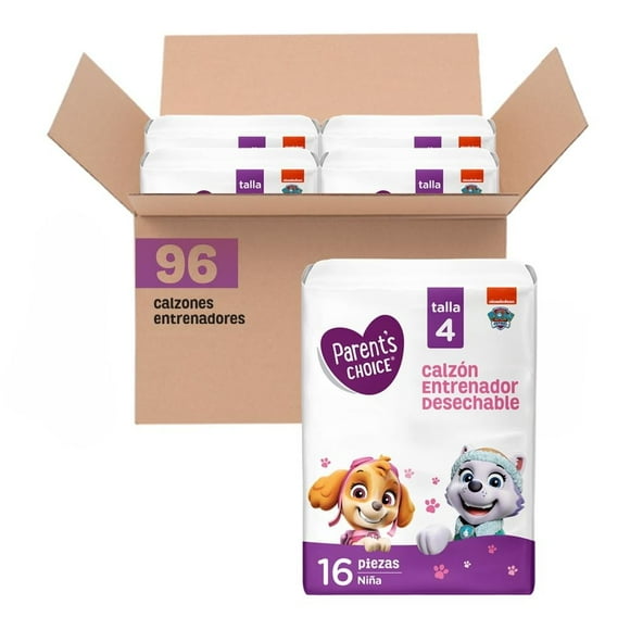 Calzón entrenador Parents Choice Talla 4 Niña 96 pzs