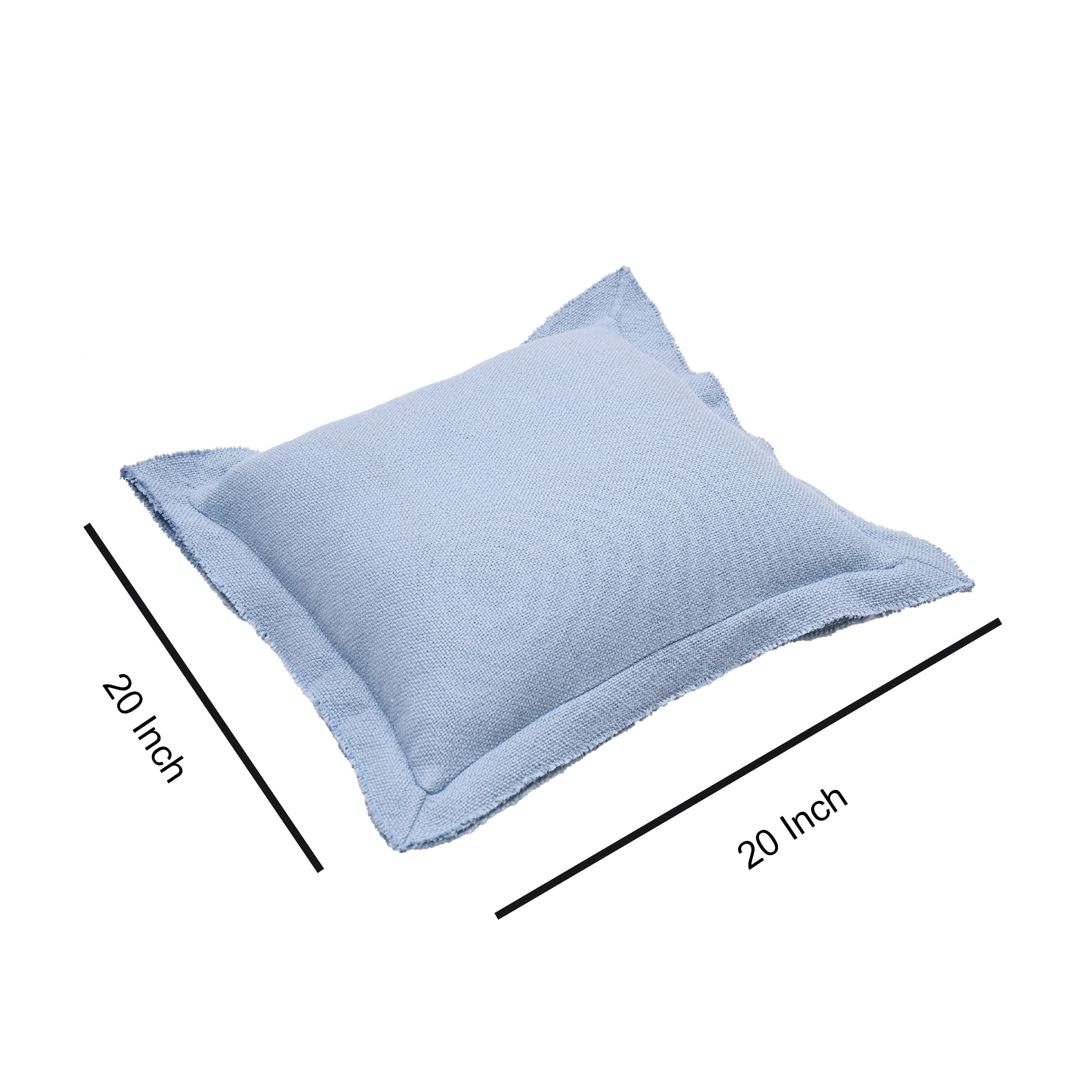 Better Homes & Gardens 20" x 20" Blake Bi-Flange Throw Pillow Cover, Blue Silver