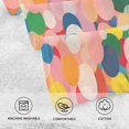 thumbnail image 5 of Yayeee 2 Pack Hand Towels for Bathroom 100% Cotton 16" x 28" Soft Absorbent Kitchen Towel, Pink Colorful Circles, 5 of 7