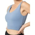 thumbnail image 2 of Women Summer Tops Fashion Women Sleeveless Casual Vest Ladies Chest pad movement Short Tank Tops Bras Small Crop Small Casual Top for Juniors Crop Top for Tween Cute Women's Blouse Camisole Blue S, 2 of 6