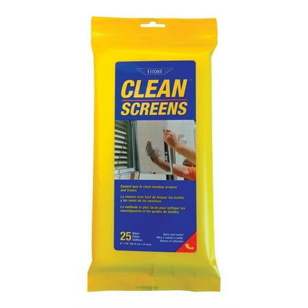 Ettore 30155 Screen Cleaner 25 ct Wipes