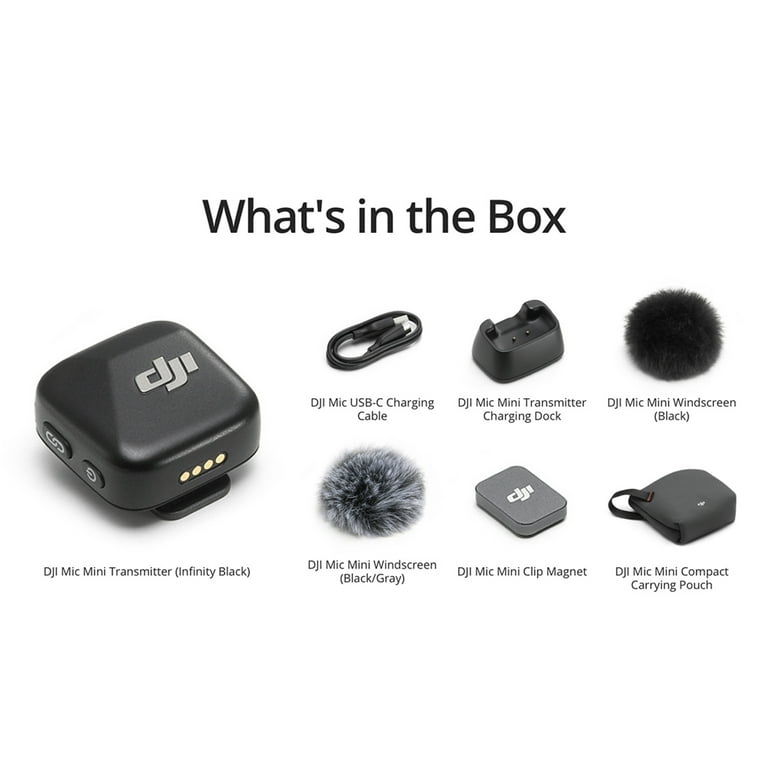 DJI Mic Mini Clip-On Transmitter with Built-In Microphone DJI Mic Mini Clip-On Transmitter with Built-In Microphone