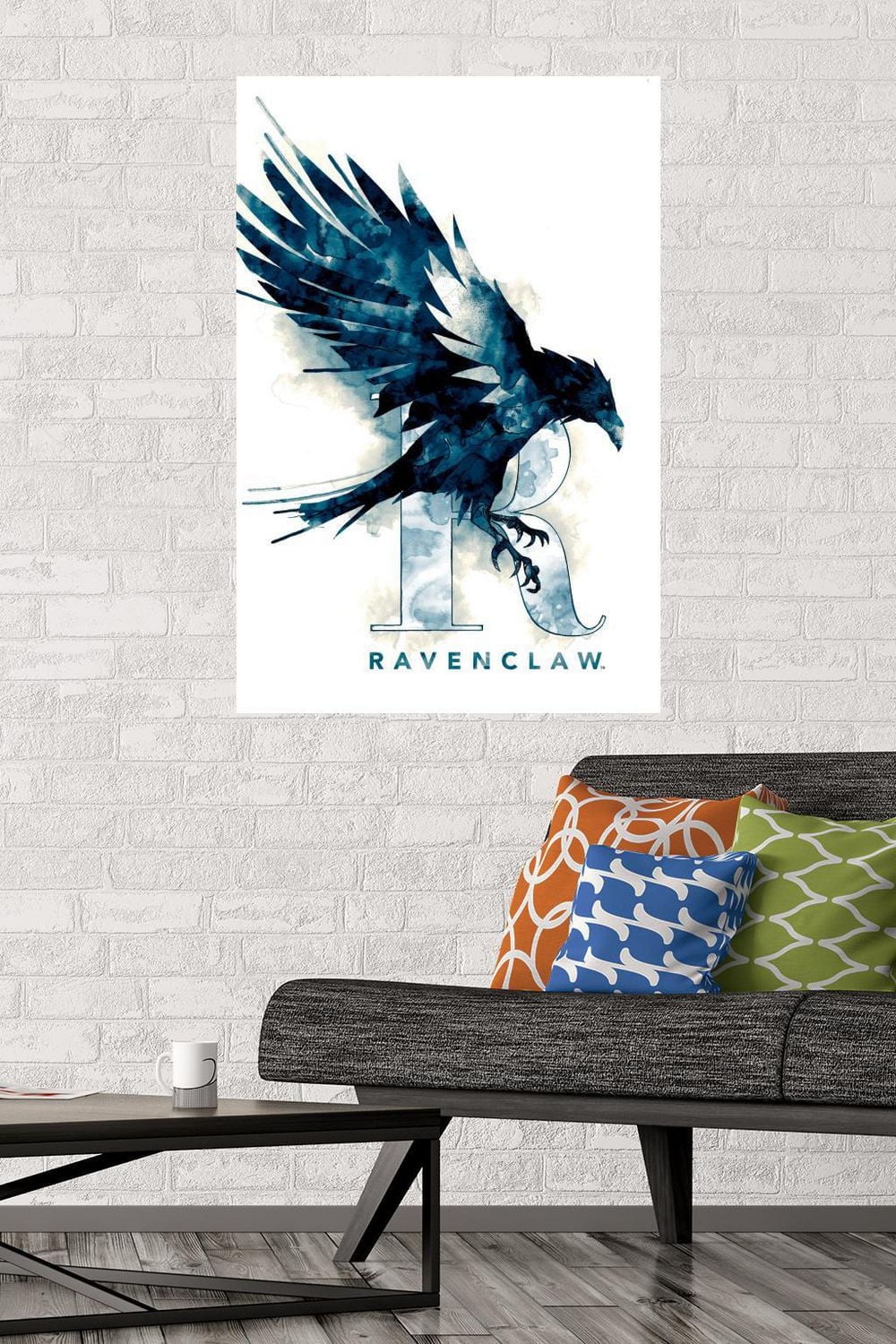 The Wizarding World: Harry Potter - Ravenclaw Illustrated House Logo Wall Poster, 14.725" x 22.375"