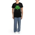 thumbnail image 4 of CafePress - Shamrock Women's Dark Pajamas - Women's Short Sleeve Print T-Shirt and Pants Dark Cotton Pajama Set, 4 of 7