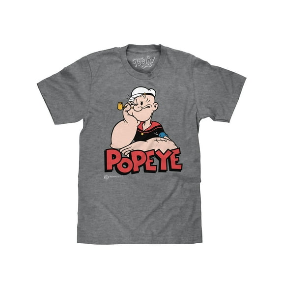 Tee Luv Men's Popeye Cartoon Character Shirt (L)