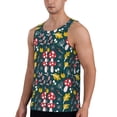 thumbnail image 2 of Wukai Cartoon Leaf Mushroom Red Print Men’s Workout Tank Top Sleeveless Muscle T shirt Gym Running Fitness Tank Top-X-Large, 2 of 7