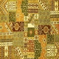 thumbnail image 1 of Ahgly Company Machine Washable Indoor Square Southwestern Yellow Country Area Rugs, 3' Square, 1 of 4