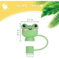 thumbnail image 3 of Straw Covers Cap Cute 2 Pcs Silicone Straw Tips Cover Reusable Drinking Straw Tips Lids Adorable Straw Plugs (Dinosaur), 3 of 5