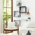 thumbnail image 5 of Kaboon Wall Mount Cube Shelf Set of 2, 12.5x12.5x7.87, Model-Cube-Shelf, Black, 5 of 8