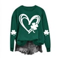 thumbnail image 4 of hotojiny St. Patrick's Day Sweatshirts for Women Fashion Long Sleeve Crewneck Cute Pullover Tops Lounge Loose Soft Shirts, 4 of 5
