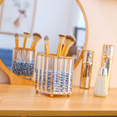 thumbnail image 4 of Estrela - Soporte para brochas de maquillaje de cristal hecho a mano, lápiz de cejas, colección de vasos, organizador de almacenamiento de cosméticos para tocador, baño, dormitorio, escritorio de, 4 of 5