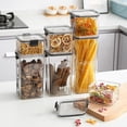 thumbnail image 2 of 2 piezas de tarro hermético de plástico para almacenamiento de alimentos integrales, para cocina, aperitivos, frigorífico, 460 ml, 2 of 4