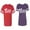 Men Red / Women Purple, variant on Halloween Boo Matching Cotton Jerseys (Red / Black) (S / S)