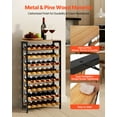 thumbnail image 6 of VEVOR 48 Bottle Wine Rack, 8-Tier, Freestanding Floor Display Wine Storage Shelves with Wood Table Top, Easy Assembly, Adjustable Feet, for Kitchen Pantry,Cellar, Bar, Dining Room, Living Room, Black, 6 of 9