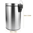 thumbnail image 2 of OUNONA Modern Stainless Steel Trash Bucket for Study Use 1Pack, 2 of 8