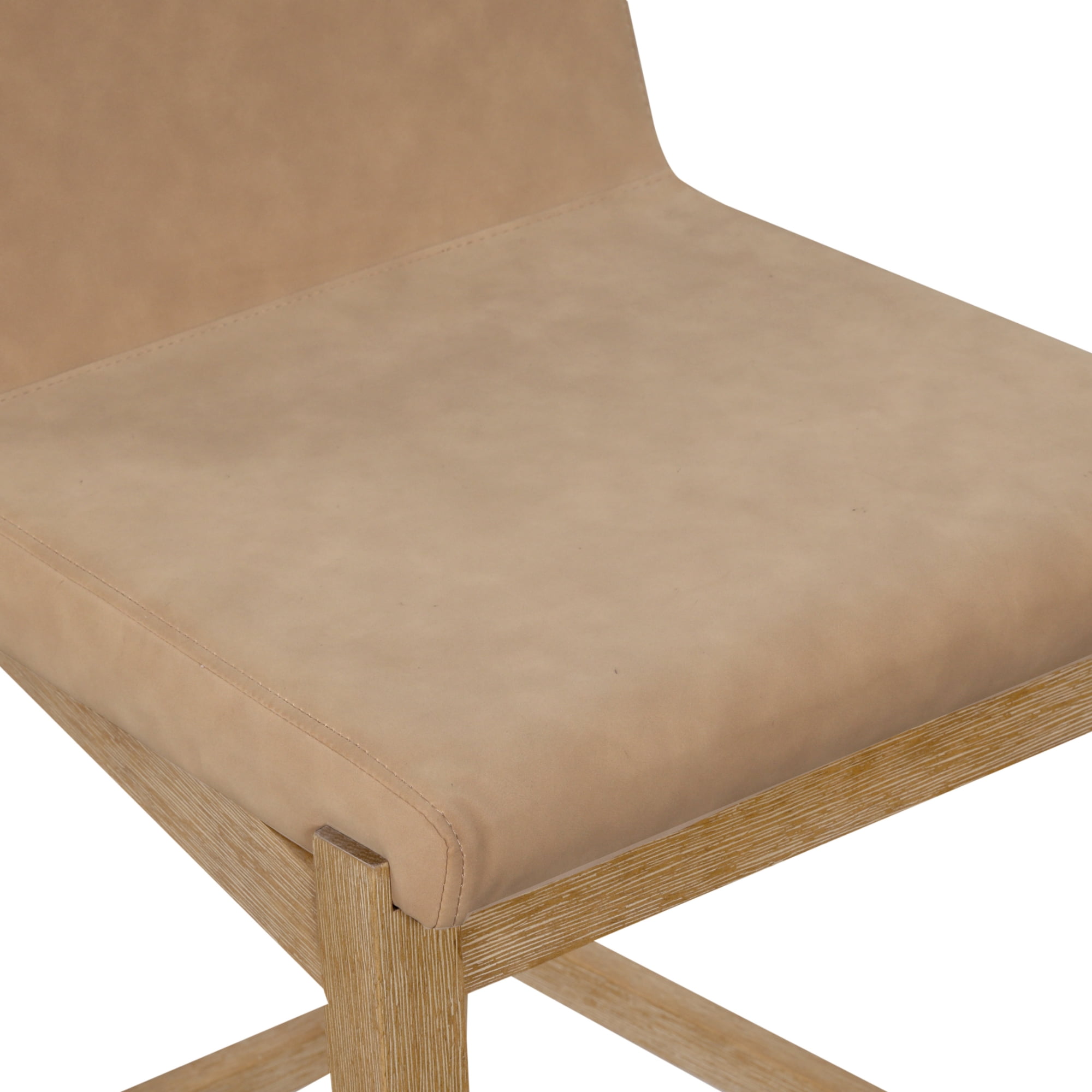 Nathan James Gracie Modern Backrest Bar Stool, Light Brown