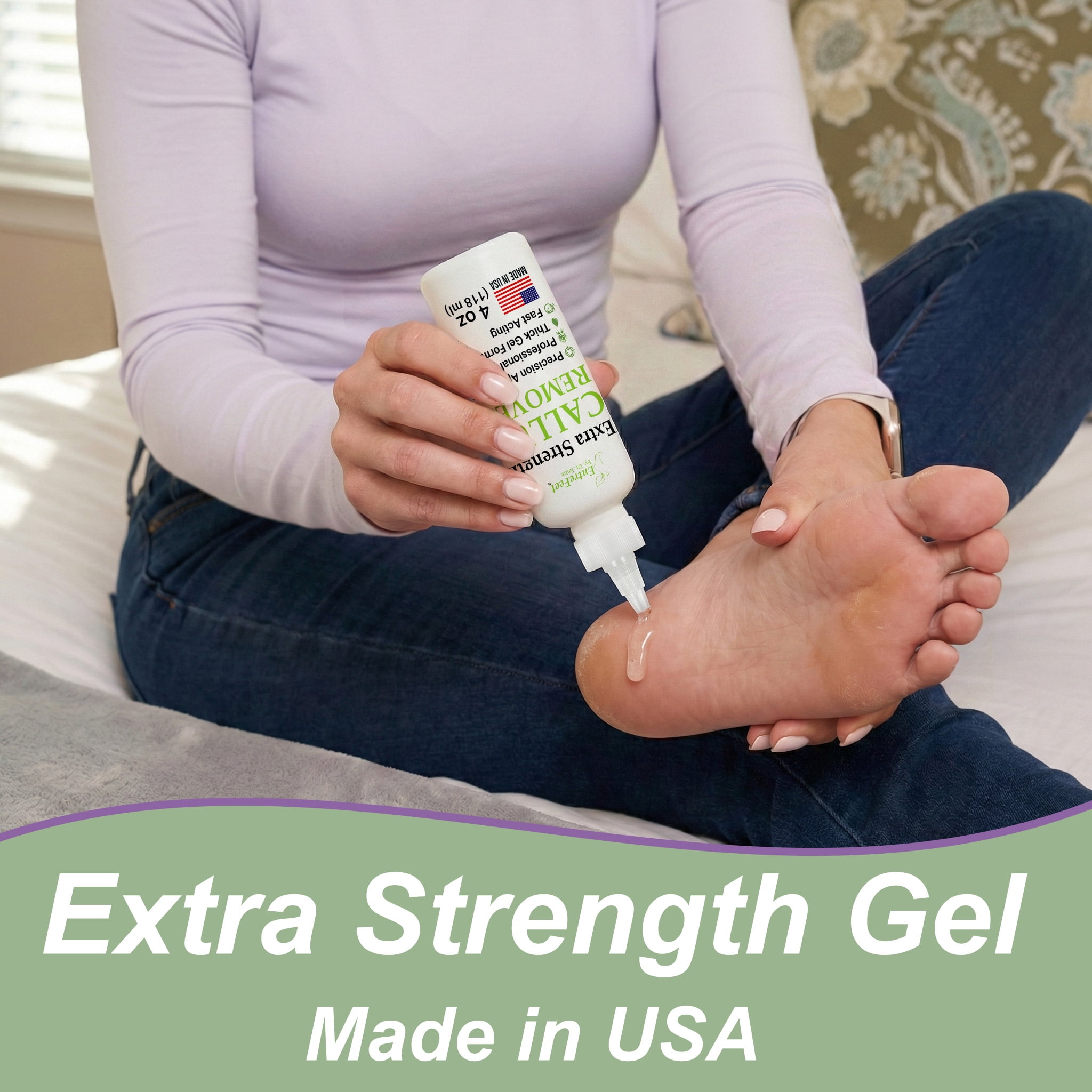 Dr. Entre's Callus Remover Gel & Foot File: Extra Strength Callus Remover for Feet, Foot Callus Remover, Pedicure Tools Supplies, Spa Kit, Dead Skin Scrubber, Corn & Callus Trimmers, 4 oz EntreFeet