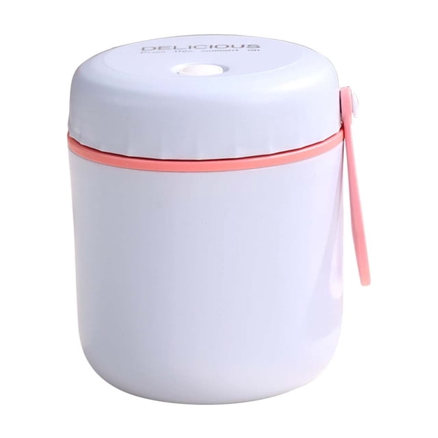 Vaso térmico de acero inoxidable 304 para uso doméstico, taza de desayuno para estudiantes con tapa, cuchara y cubiertos, vaso de agua térmico de grado alimenticio de 500 ml.