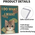 thumbnail image 4 of Black Cat Decor I Do What I Want Tin Sign Art Vintage Funny Bathroom Garden Home Decor, 4 of 8