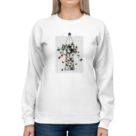 

Butterfly Chandelier Sweatshirt Women -Fab Funky Designs Female 4X-Large