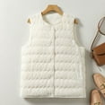 thumbnail image 2 of BSDJILFG Women Down Jacket Light Weight Sleeveless Quilted Vest Winter Waistcoat Open Front Puff Vests Winter, 2 of 9